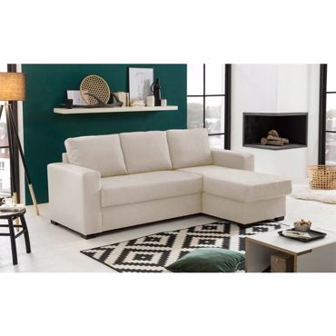 Liberta - Maison ALDO CRISTIANO Καναπές Κρεβάτι με Αναστρέψιμη Γωνία Off White 220x150x88cm 70-0409